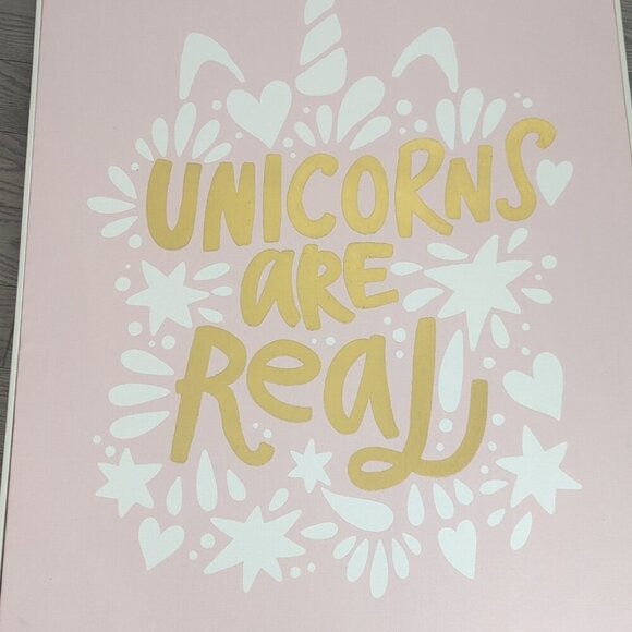 Pottery Barn Kids Unicorn Canvas Art Poster - Excellent Condition - Picture 2 of 6